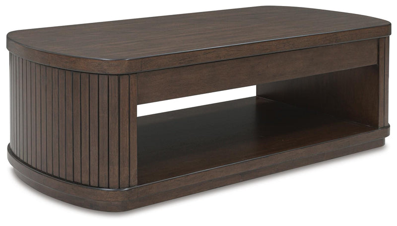 Korestone Coffee Table with 1 End Table in Dark Brown - PKG020837
