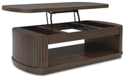 Korestone Coffee Table with 1 End Table in Dark Brown - PKG020837