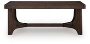 Korestone Coffee Table with 2 End Tables in Dark Brown - PKG024024