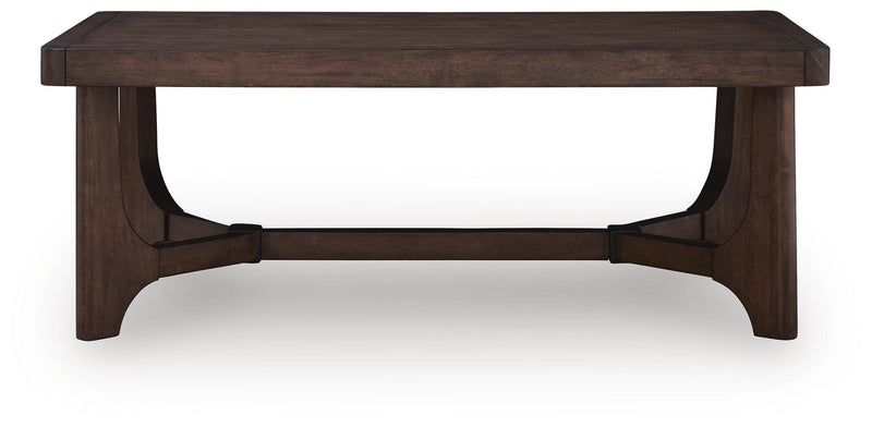 Korestone Coffee Table with 2 End Tables in Dark Brown - PKG024024