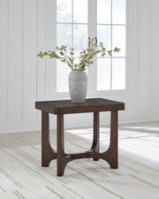 Korestone Coffee Table with 2 End Tables in Dark Brown - PKG024024