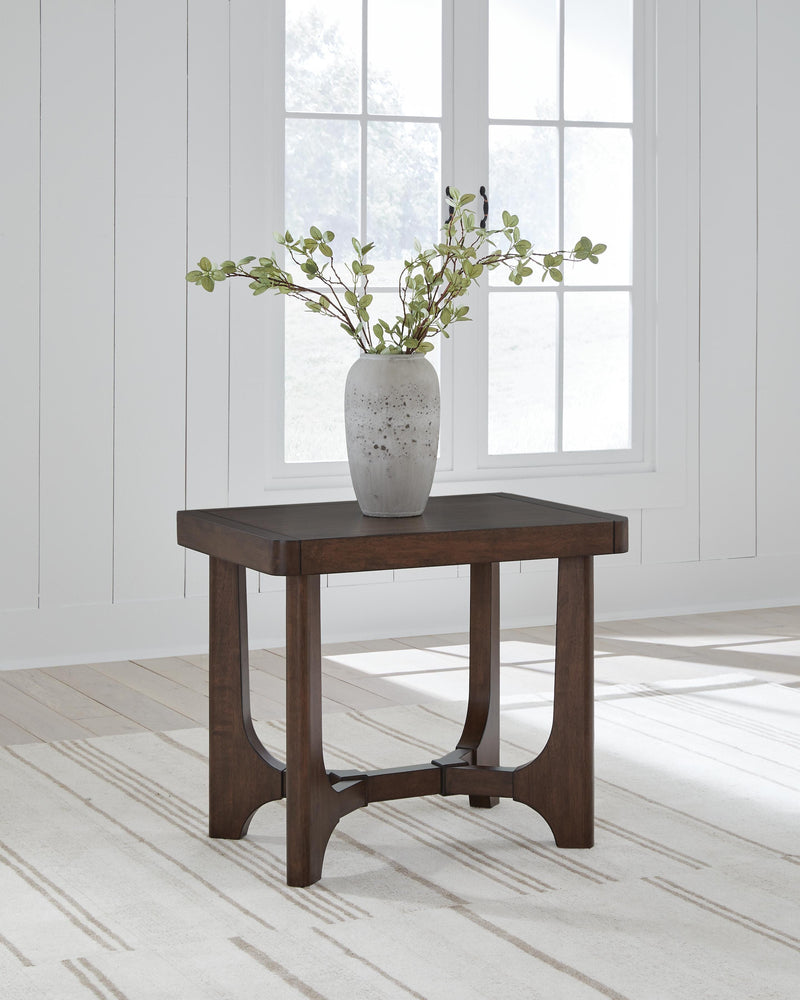Korestone Coffee Table with 2 End Tables in Dark Brown - PKG024024