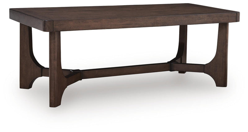 Korestone Coffee Table with 2 End Tables in Dark Brown - PKG024024
