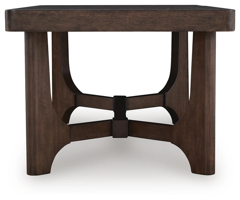 Korestone Coffee Table with 2 End Tables in Dark Brown - PKG024024