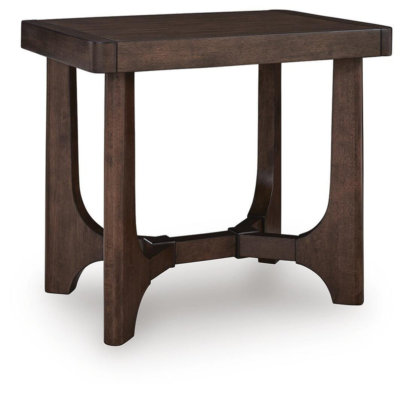Korestone Coffee Table with 2 End Tables in Dark Brown - PKG024024