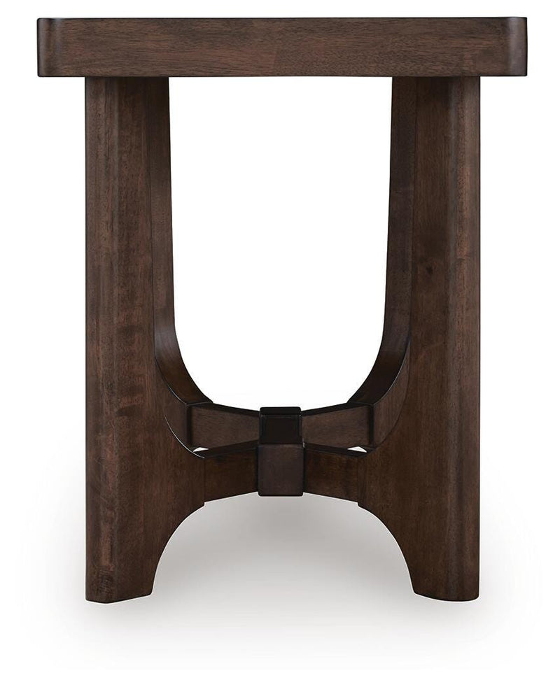 Korestone Coffee Table with 2 End Tables in Dark Brown - PKG024024