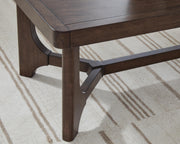 Korestone Coffee Table with 2 End Tables in Dark Brown - PKG024024