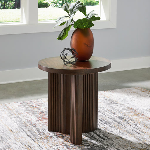 Korestone Dark Brown End Table - T689-6