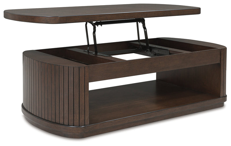 Korestone Dark Brown Lift-Top Coffee Table - T679-9