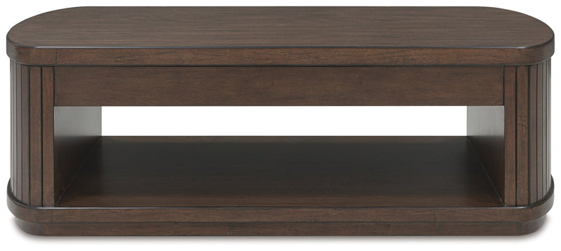 Korestone Dark Brown Lift-Top Coffee Table - T679-9