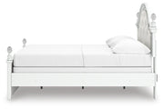 Kozlani Full Upholstered Panel Bed and Dresser in White - PKG023800
