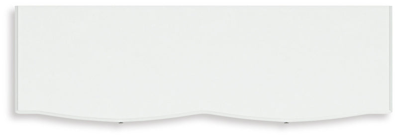 Kozlani Full Upholstered Panel Bed and Dresser in White - PKG023800