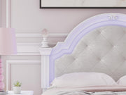 Kozlani Full Upholstered Panel Bed, Dresser and Chest in White - PKG023804