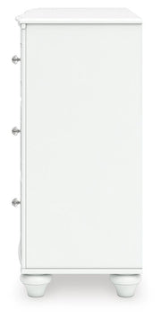 Kozlani Full Upholstered Panel Storage Bed and Dresser in White - PKG023810