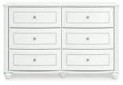 Kozlani Full Upholstered Panel Storage Bed, Dresser and Chest in White - PKG023814