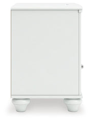 Kozlani Full Upholstered Panel Storage Bed, Dresser and Nightstand in White - PKG023813