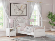 Kozlani Twin Upholstered Panel Bed, Dresser and Mirror - PCB1819B14