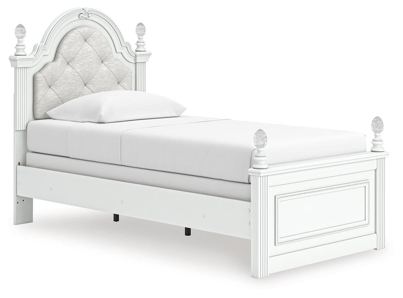Kozlani Twin Upholstered Panel Bed, Dresser and Mirror - PCB1819B14