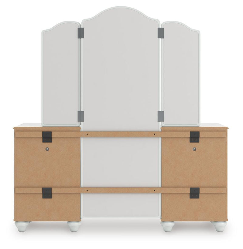 Kozlani Vanity, Mirror and Stool - PCB1819B11