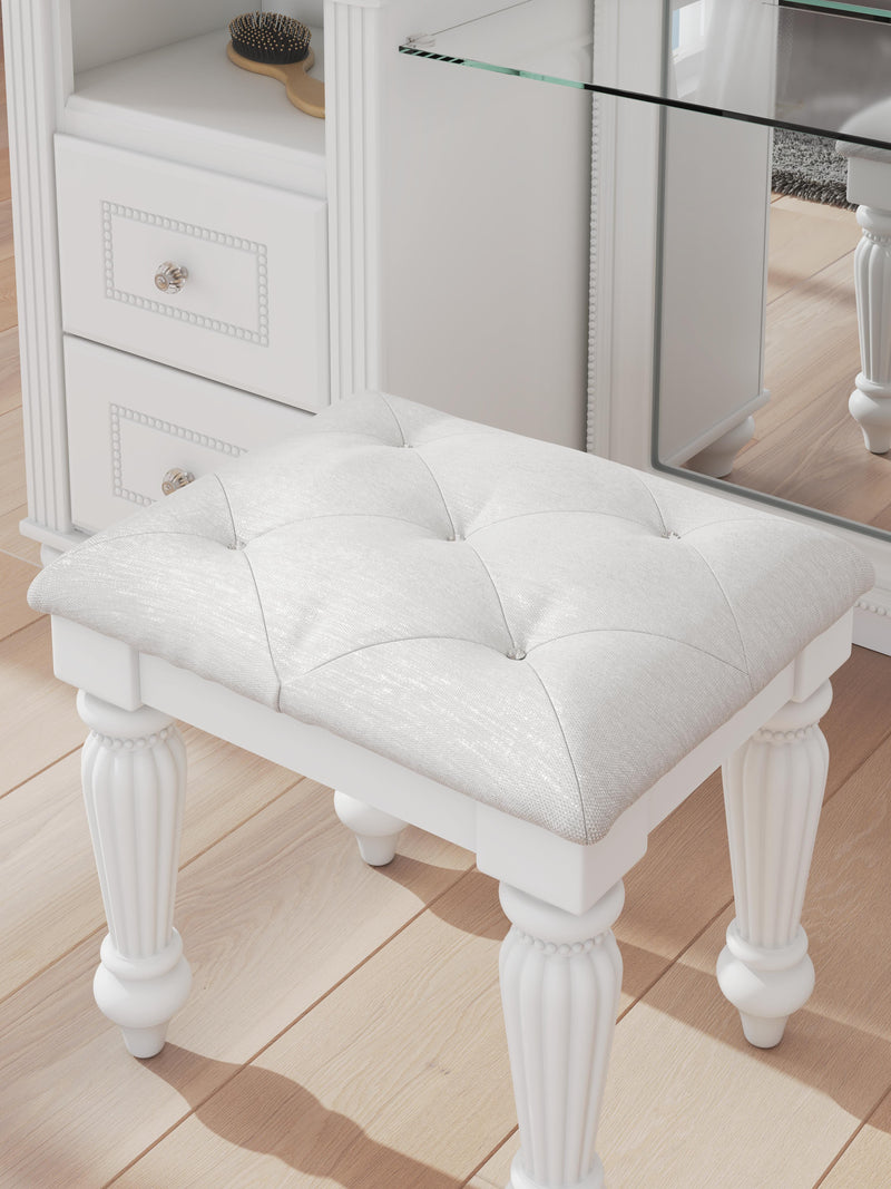 Kozlani Vanity, Mirror and Stool - PCB1819B11