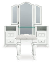 Kozlani Vanity, Mirror and Stool - PCB1819B11