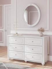 Kozlani White Dresser and Mirror - PCB1819B2