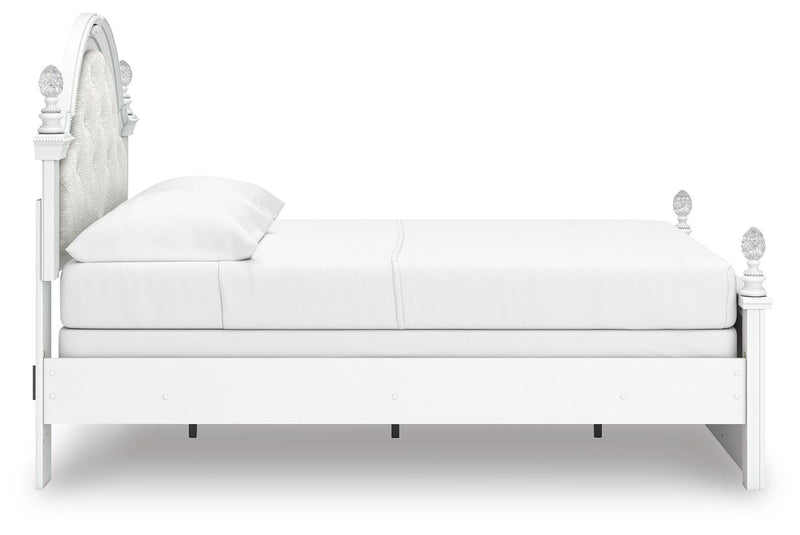 Kozlani White Full Upholstered Panel Bed - PCB1819B6