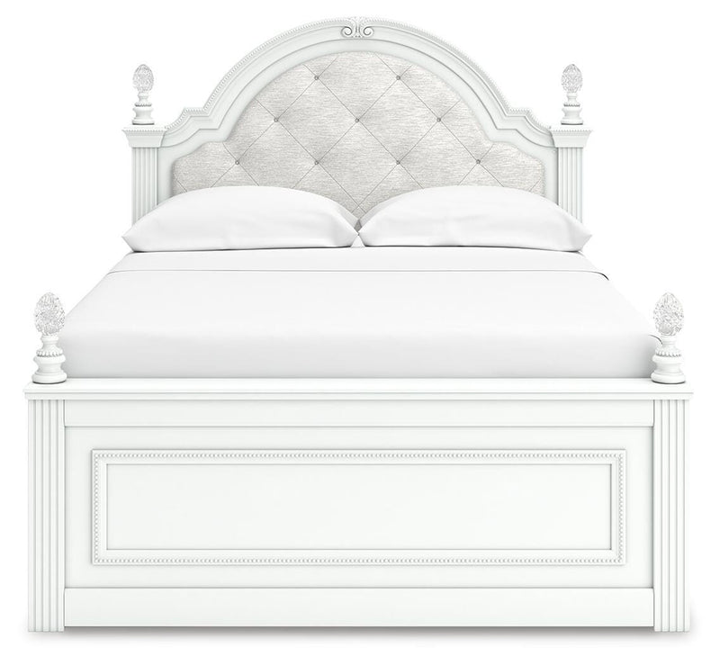 Kozlani White Full Upholstered Panel Storage Bed - PCB1819B10