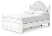Kozlani White Full Upholstered Panel Storage Bed - PCB1819B10