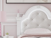 Kozlani White Twin Upholstered Panel Bed - PCB1819B5