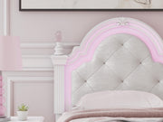 Kozlani White Twin Upholstered Panel Bed - PCB1819B5