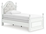 Kozlani White Twin Upholstered Panel Bed - PCB1819B5
