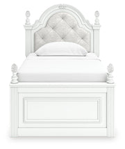 Kozlani White Twin Upholstered Panel Bed - PCB1819B5