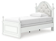 Kozlani White Twin Upholstered Panel Bed - PCB1819B5