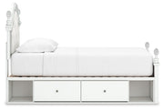Kozlani White Twin Upholstered Panel Storage Bed - PCB1819B9
