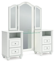 Kozlani White Vanity with Mirror - PCB1819B16