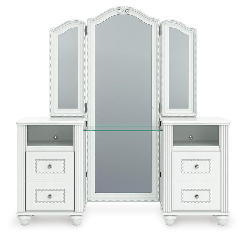 Kozlani White Vanity with Mirror - PCB1819B16