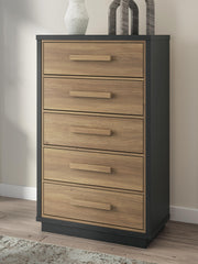 Kozmour Black/Brown Chest of Drawers - EB1460-245