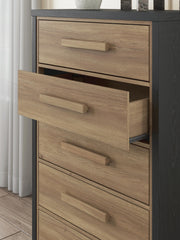 Kozmour Black/Brown Chest of Drawers - EB1460-245