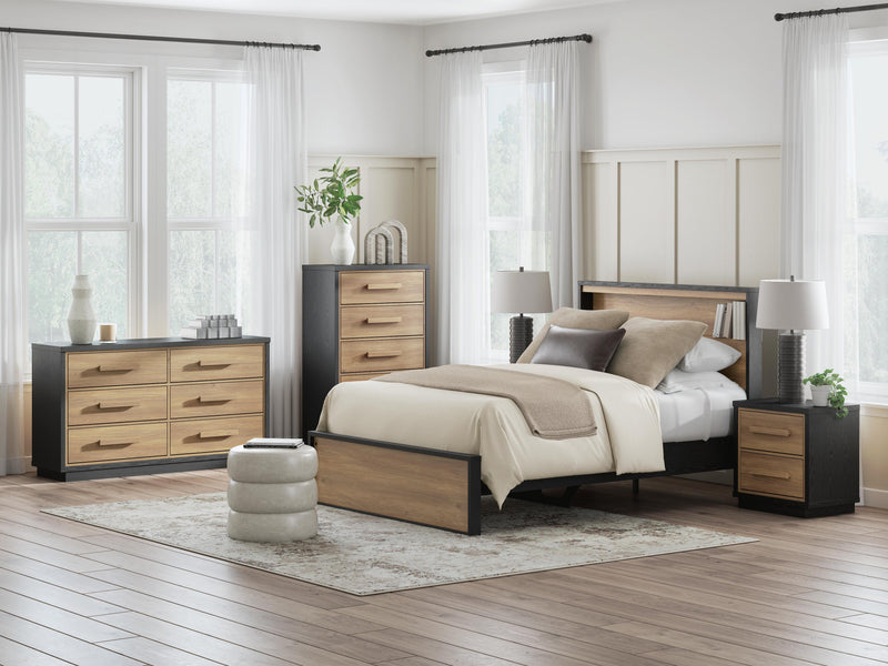 Kozmour Black/Brown Chest of Drawers - EB1460-245