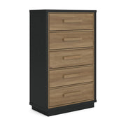 Kozmour Black/Brown Chest of Drawers - EB1460-245