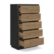 Kozmour Black/Brown Chest of Drawers - EB1460-245