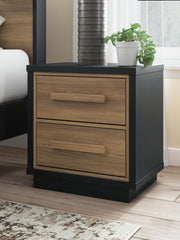Kozmour Black/Brown Nightstand - EB1460-292