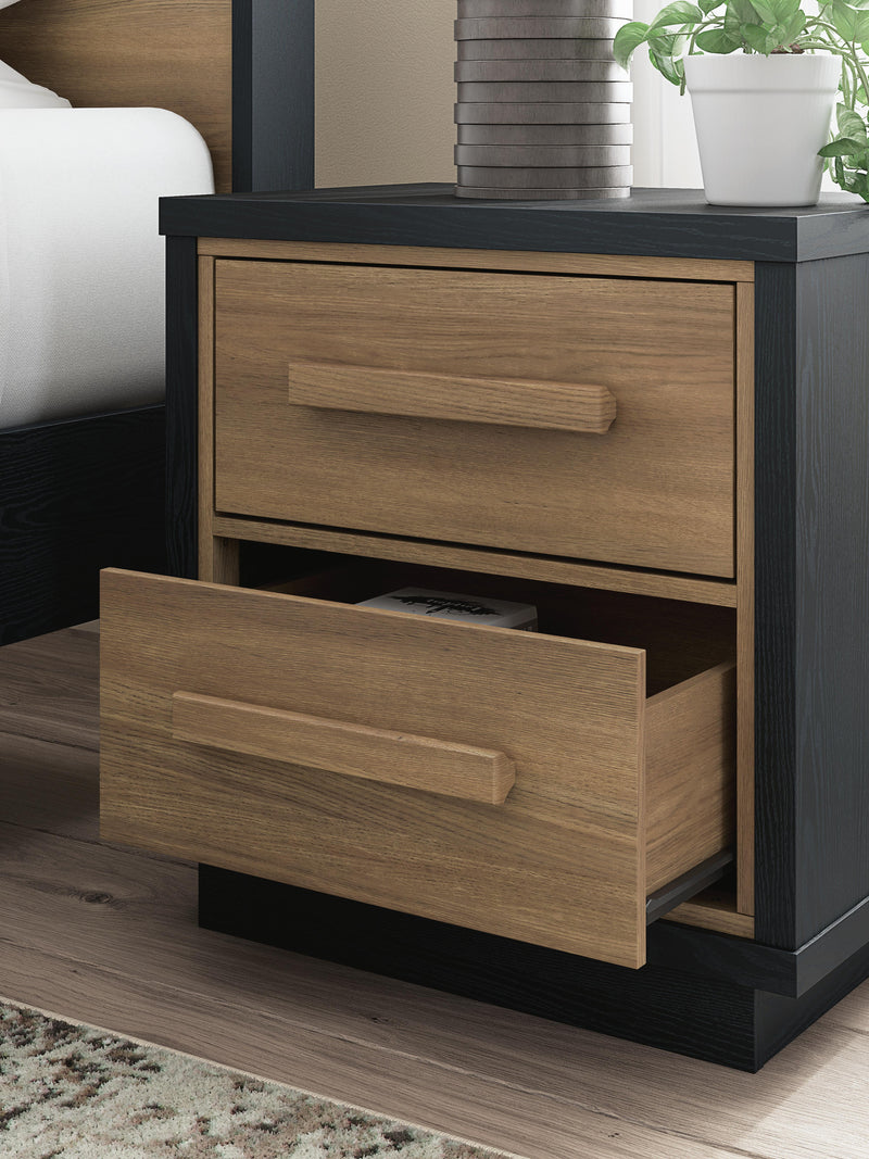 Kozmour Black/Brown Nightstand - EB1460-292