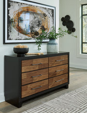 Kraeburn Brown/Black Dresser from Ashley - Luna Furniture