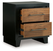 Kraeburn Brown/Black Nightstand from Ashley - Luna Furniture