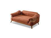 Kristal 3-pieces (Sofa & Loveseat & Chair) Livingroom Set Dark Brick in Dark Brick - 101-KRI-DBRI-321