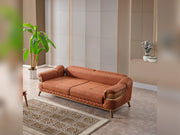 Kristal 3-pieces (Sofa & Loveseat & Chair) Livingroom Set Dark Brick in Dark Brick - 101-KRI-DBRI-321