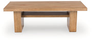 Kristiland Coffee Table with 1 End Table in Light Brown - PKG019335