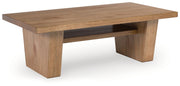 Kristiland Coffee Table with 1 End Table in Light Brown - PKG019335